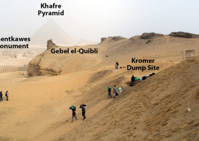 An annotated photo of the Kromer dump site