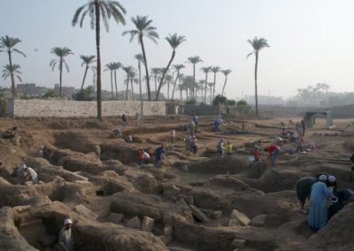 A photo of the excavations in Memphis