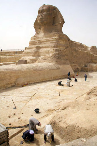 Surveying at the Great Sphinx